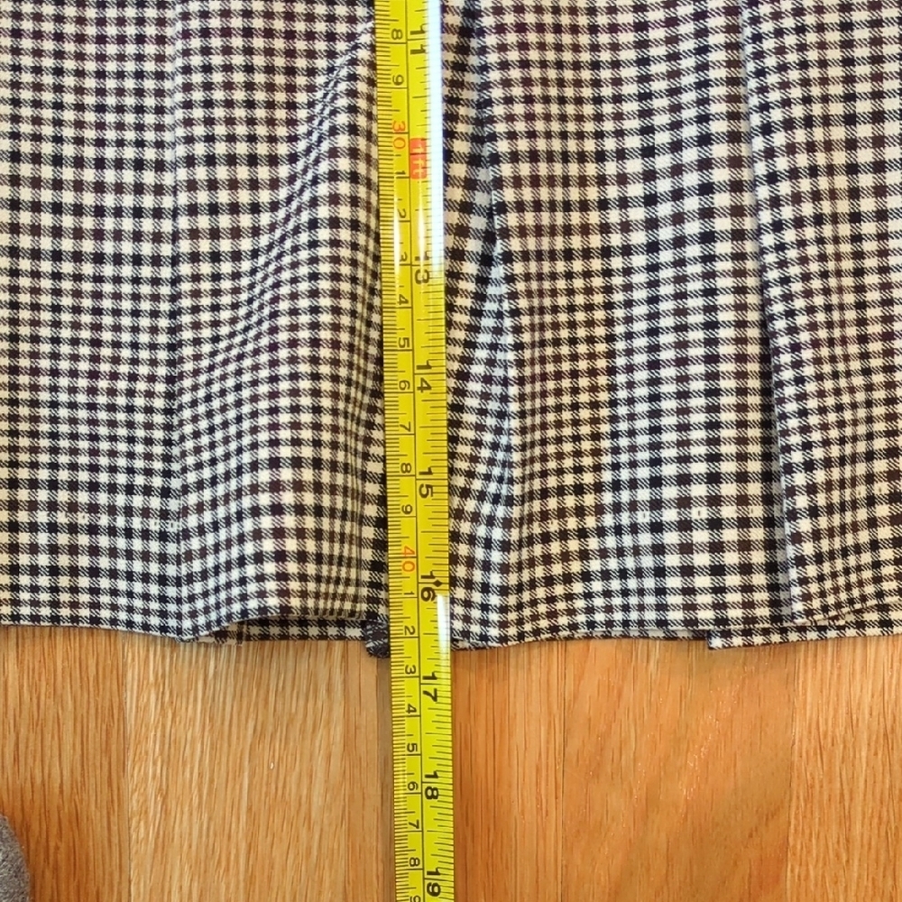 Y2K Indie Sleeze Preppy Gray Plaid Mini Skirt Maison D' Amelie Size Large NWT - Picture 12 of 12